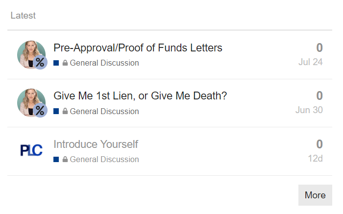 Screenshot of forum